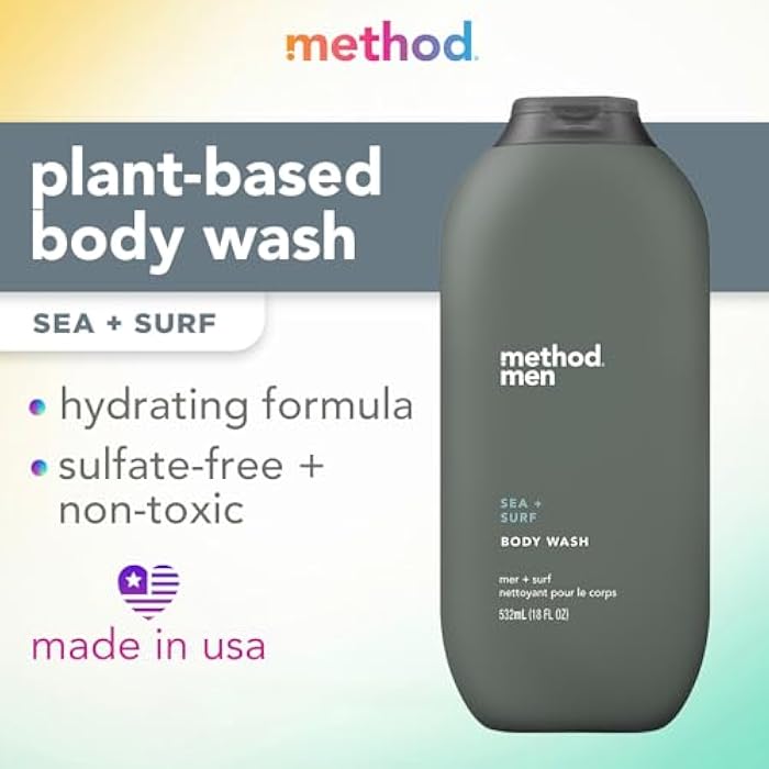 Method Men, Body Wash, Sea + Surf, 18 fl oz (533 ml) - Image 2